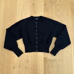 Mossman Cardigan Knit Long Sleeve Manhattan Size 2 Black